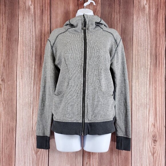 Lululemon Womens Size 6 On The Daily Hoodie Gray Full Zip Athleisure - Picture 1 of 14